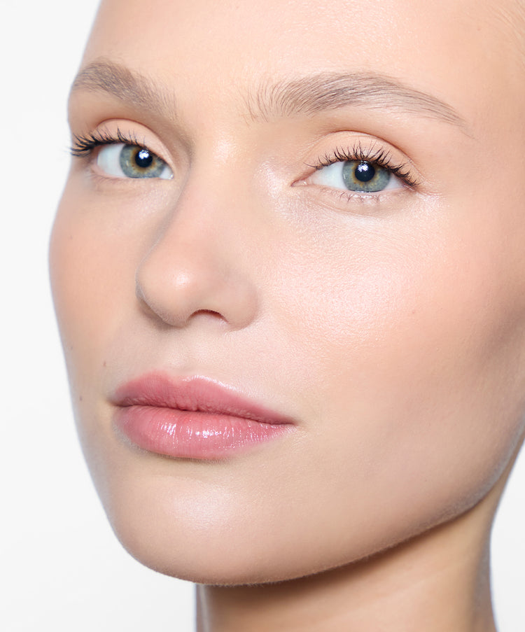 | desc: Model wears Brow Pomade in Ash
